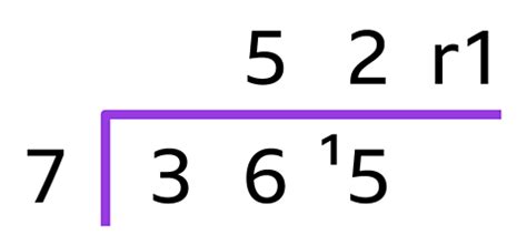 365 divided by 7|550 divided by 3.